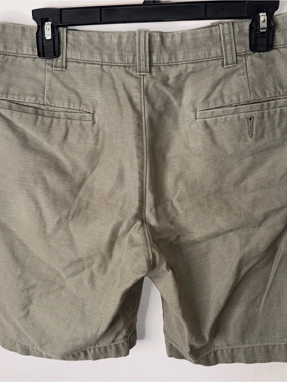 J. Crew Men's Olive Flat-Front Cotton Shorts
